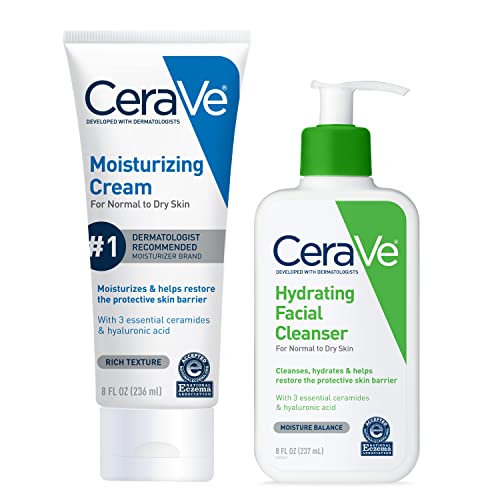 CeraVe Moisturizing Cream | Body and Face Moisturizer for Dry Skin | Body Cream with Hyaluronic Acid and Ceramides | Daily Moisturizer | Oil-Free | Fragrance Free | Non-Comedogenic | 19 Ounce