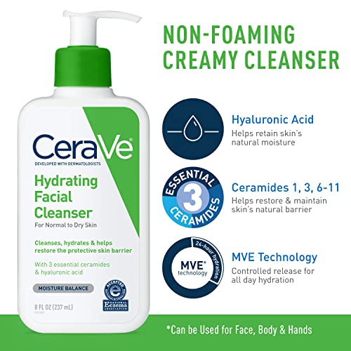 CeraVe Moisturizing Cream | Body and Face Moisturizer for Dry Skin | Body Cream with Hyaluronic Acid and Ceramides | Daily Moisturizer | Oil-Free | Fragrance Free | Non-Comedogenic | 19 Ounce