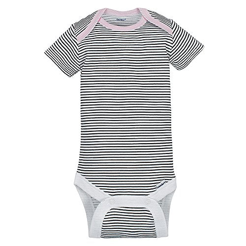 Gerber Baby-Girls 5-Pack Short Sleeve Variety Onesies Bodysuits