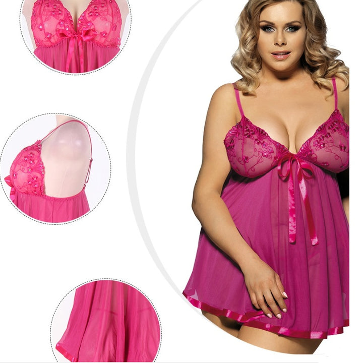 Women Sexy Lingerie Big Code 6XL  Sleepwear Sleepdress