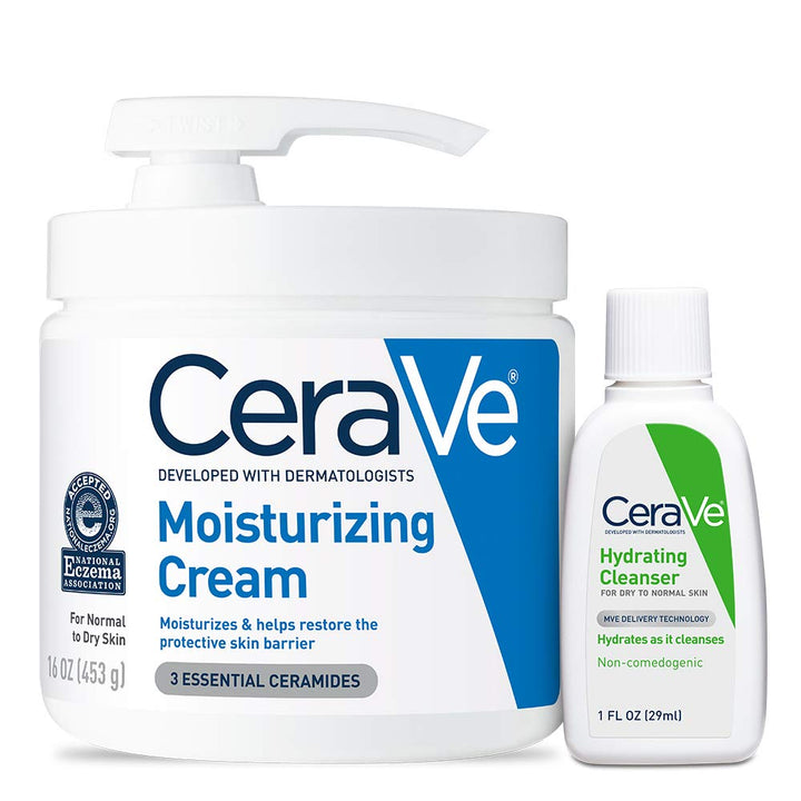 CeraVe Moisturizing Cream | Body and Face Moisturizer for Dry Skin | Body Cream with Hyaluronic Acid and Ceramides | Daily Moisturizer | Oil-Free | Fragrance Free | Non-Comedogenic | 19 Ounce