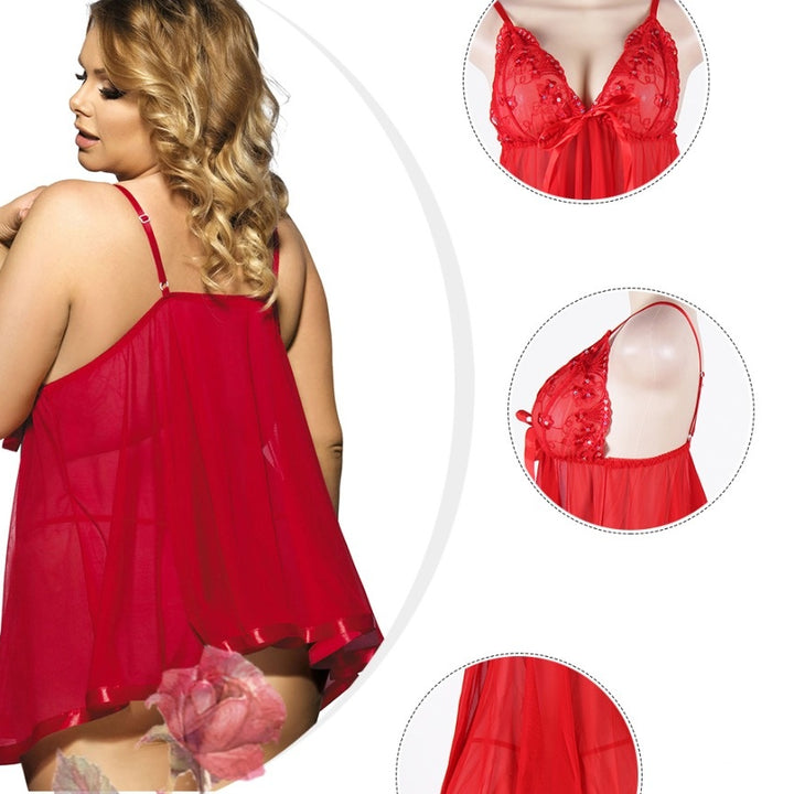 Women Sexy Lingerie Big Code 6XL  Sleepwear Sleepdress