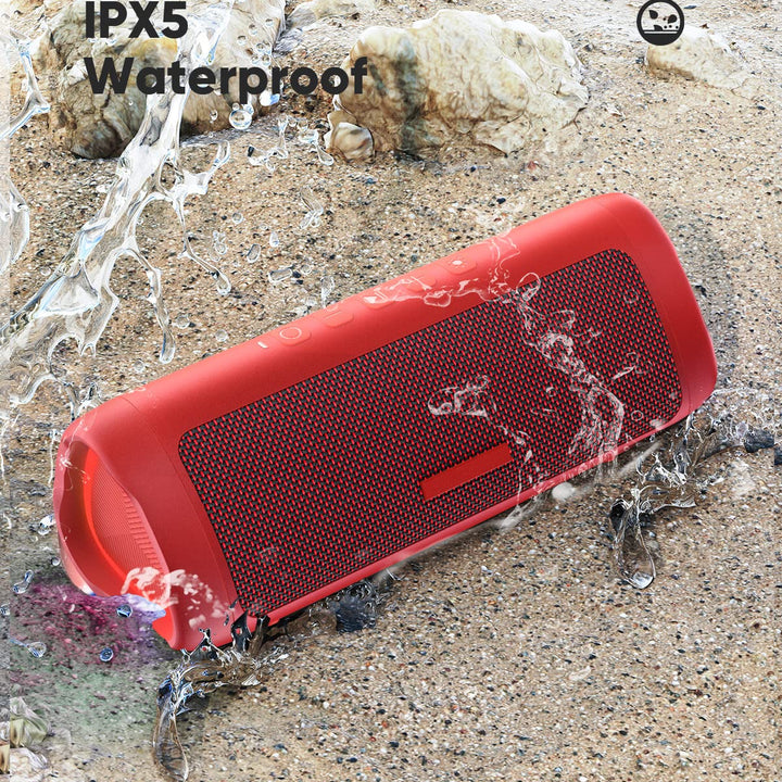 Bluetooth Speaker with HD Sound, Portable Wireless, IPX5 Waterproof, Up to 24H Playtime, TWS Pairing, BT5.3, for Home/Party/Outdoor/Beach, Electronic Gadgets, Birthday Gift (Black)