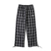 Plaid Trousers Drooping Straight Casual