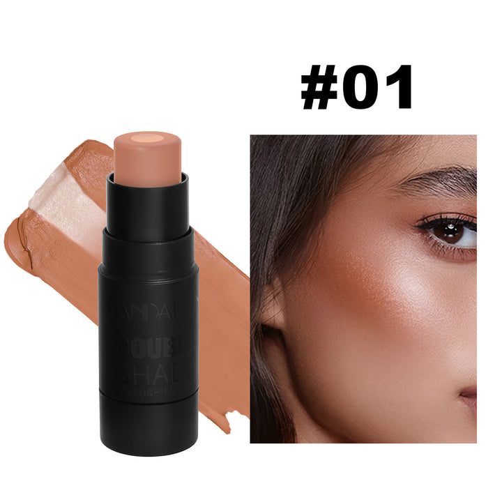 Multi-Color Sandwich Blush Stick Natural Nude Dress Brightening Color Solid Blush Shading Cream